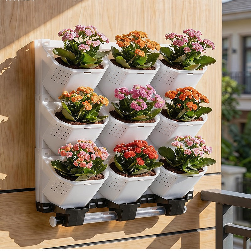 Vertical Wall Planter Box – Single-Hole Indoor Outdoor Flowerpot for Space-Saving Green Walls, Shopping Displays, Home Gardens and Creative Plant Decor