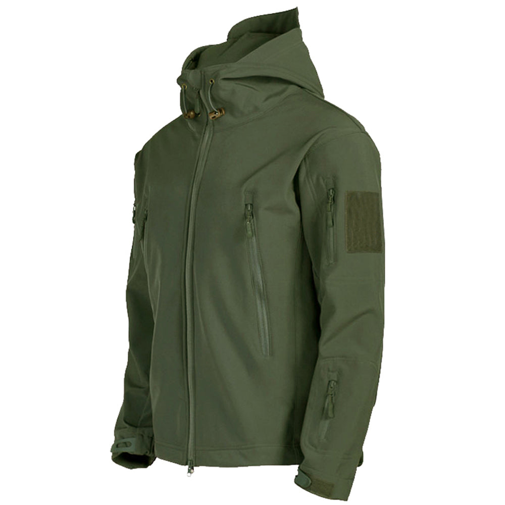 Tactical Soft Shell Jacket-Waterproof Windproof Military Coat for Hiking Training Outdoor Work and Adventure Travel