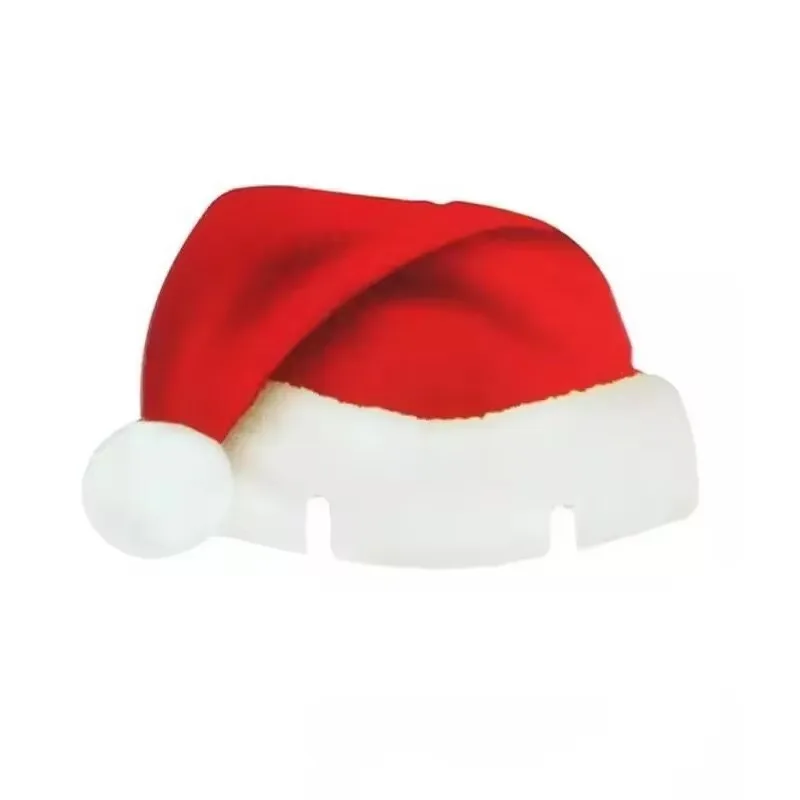 Wine Glass Christmas Card Set – 10-Piece  Santa Hat Cup Decorations for Home, Parties, Xmas Table Settings & New Year Celebrations