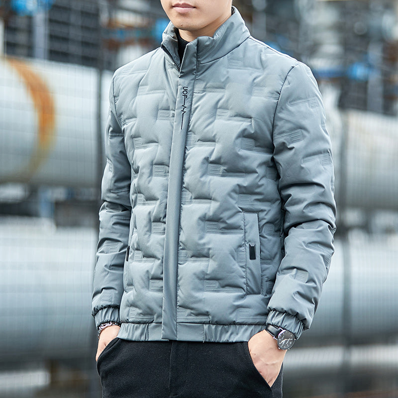 Men’s Lightweight Down Jacket – Thin Yet Warm Short Winter Coat, Trendy 2025 Korean Style Puffer for Casual Fashion and Cold-Weather Streetwear