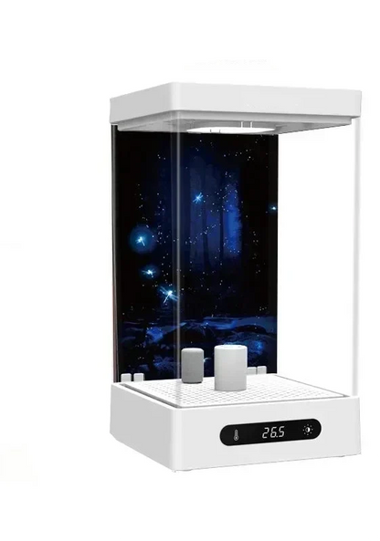 Desktop Betta Fish Tank - Self Circulating Ecological Aquarium for Small Fish, Stylish Home Office Decoration and Easy Maintenance