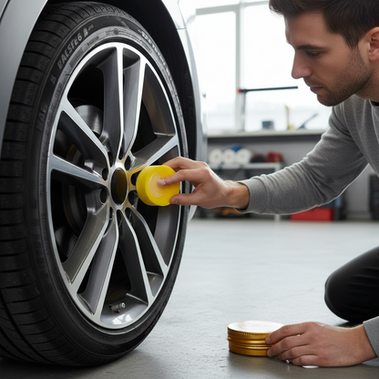 Car Wheel Rim Scratch Repair Paste – Aluminum and Steel Hub Restoration Compound for Tire Rim Paint Touch-Up, Dent Care and Refinishing