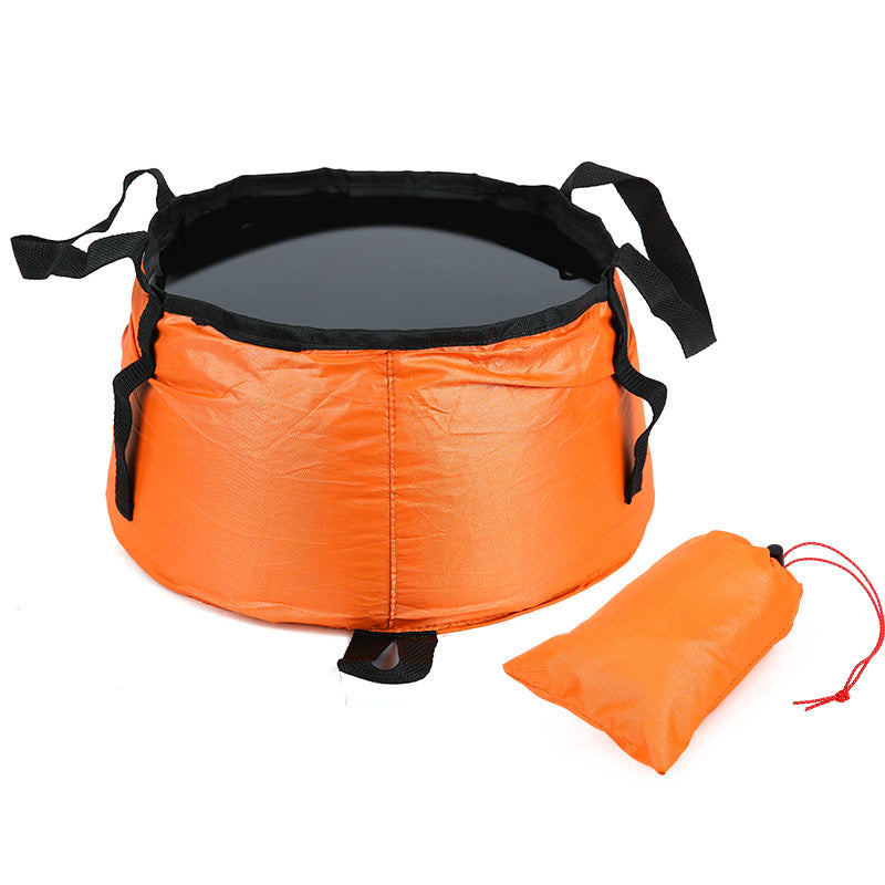 Portable Foldable Water Bucket – Waterproof Fishing Container Bag for Camping, Outdoor Washing Basin, or Travel Storage Use