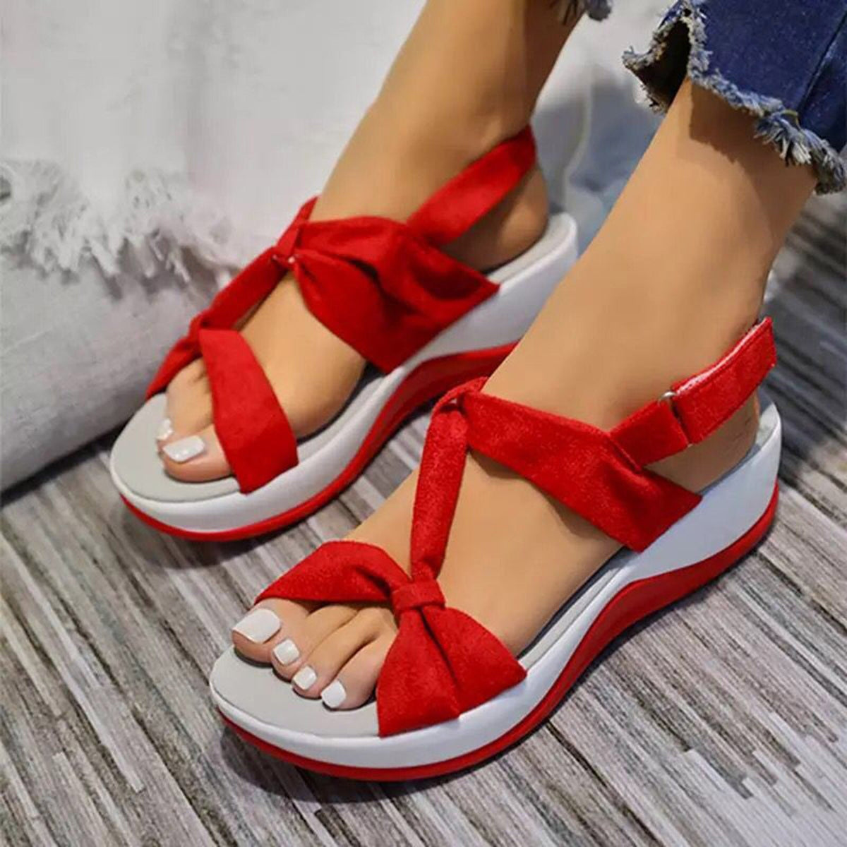 Women’s Wedge Summer Sandals – Elegant Low Heel Open Toe Dress Sandals for Women, Comfortable Lightweight European Style Casual Fashion Footwear