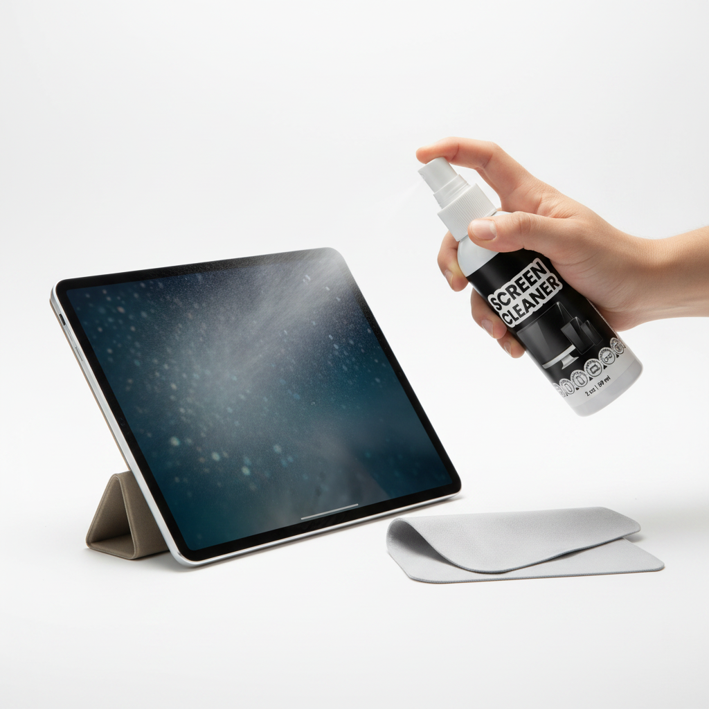 Screen Cleaner Kit – Streak-Free Spray and Polishing Cloth for MacBook, iPad, iPhone, Laptop, Monitor and TV Display Care