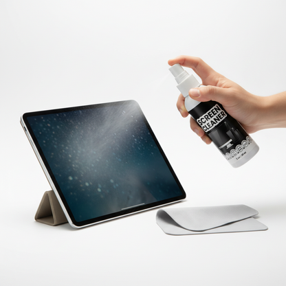 Screen Cleaner Kit – Streak-Free Spray and Polishing Cloth for MacBook, iPad, iPhone, Laptop, Monitor and TV Display Care