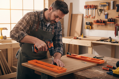 Professional Carpenter Slotting Template – Precision 3D Concealed Hinge Installation Tool for Wooden Doors and Frame Projects