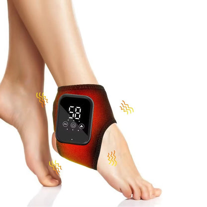 Electric Ankle & Wrist Massager Protector – Hot Compress Vibration Support Brace for Muscle Relaxation, Foot Pain Relief & Injury Recovery