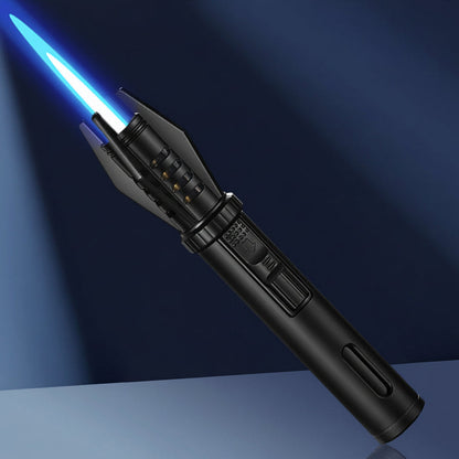 Windproof Jet Flame Torch Lighter – Refillable Metal Gas Lighter for BBQ, Kitchen Cooking, Cigars, Camping and Outdoor Survival