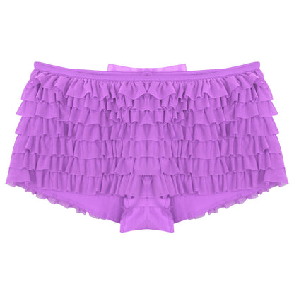Sexy Tiered Ruffle Knickers 2000s Women Low Waist Pumpkin Panties – Fairy Lace Safety Shorts Victorian Bloomers for Y2K Clubwear & Lingerie Fashion