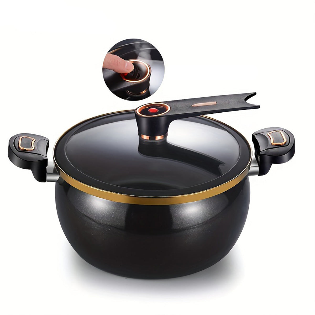 Micro Pressure Cooker – 7L Large 26CM Nonstick Pot for Stews, Soups and Family Meals on Induction or Gas Stoves