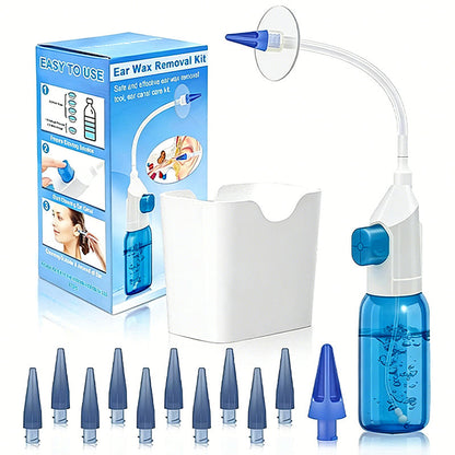 Ear Wax Removal Kit – Manual Ear Irrigation Cleaning System for Safe Effective Ear Care for Adults and Children