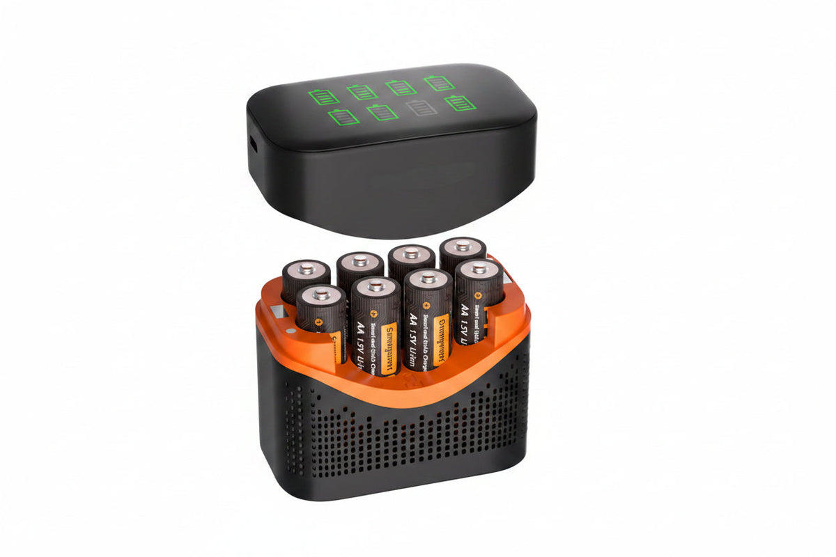 Rechargeable Lithium Battery Set – Long-Lasting 1.5V AA and AAA Batteries with Fast Charger Box for Toys, Remotes and Daily Devices