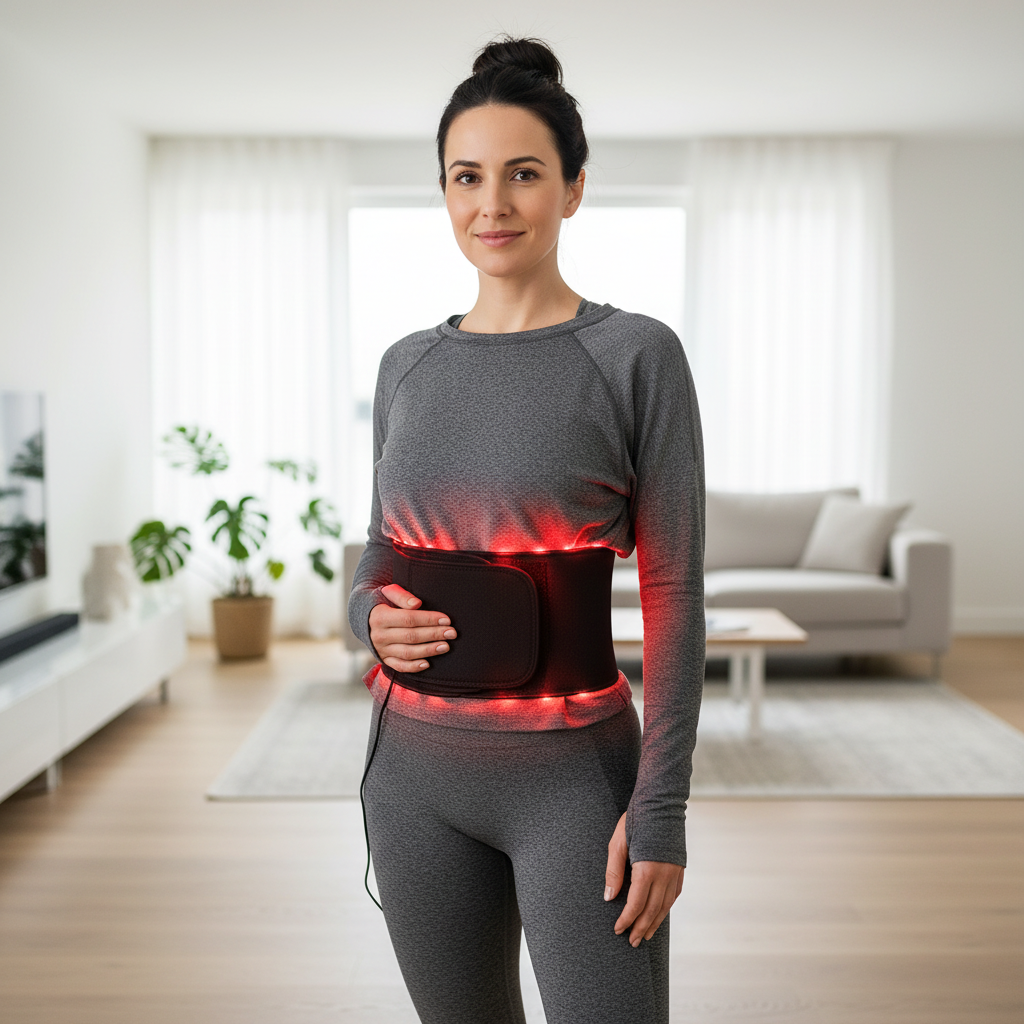 Red and Infrared Light Therapy Belt – 660NM and 850NM LED Wrap for Waist, Face and Body Beauty, Relaxation and Home Wellness Routines