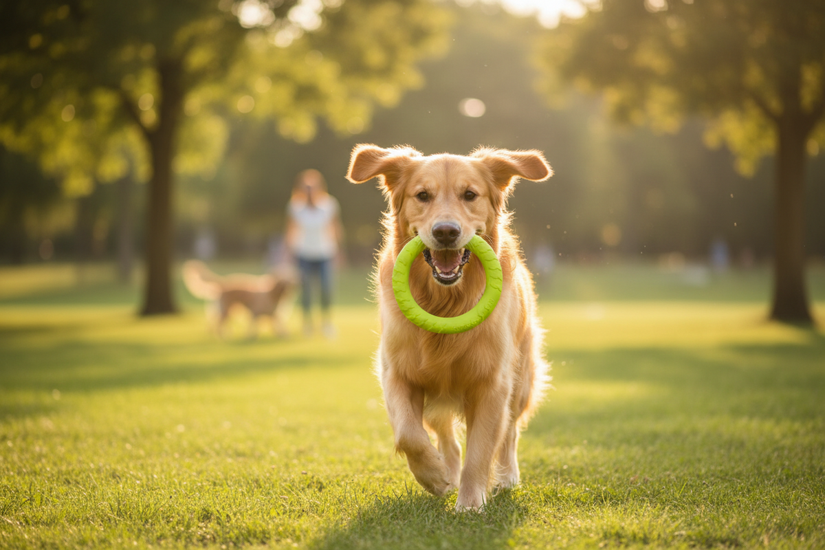 Floating Dog Ring Toy – Anti-Bite Flying Disc and Puller for Interactive Fetch, Training, Tugging and Aggressive Chewers
