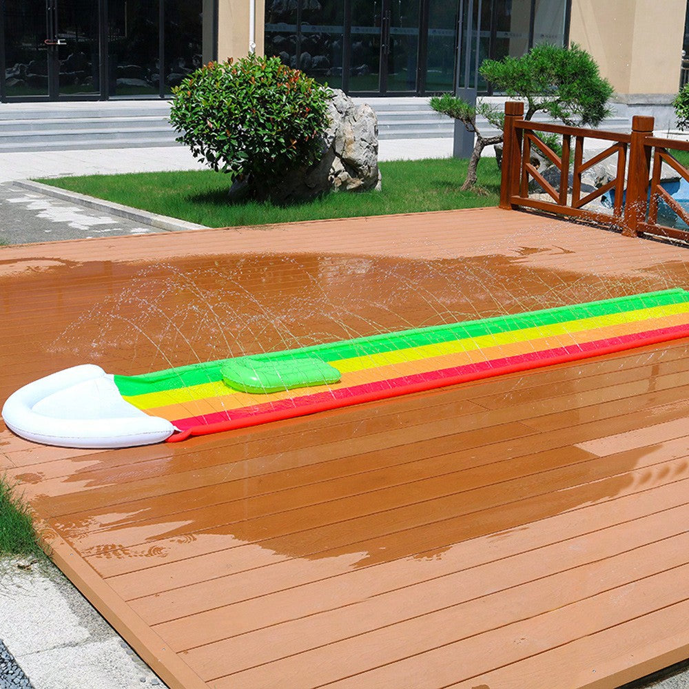 Lawn Water Slide Sprinkler – Outdoor Splash Toy with Body Board for Kids and Families, Perfect for Summer Backyard Water Play