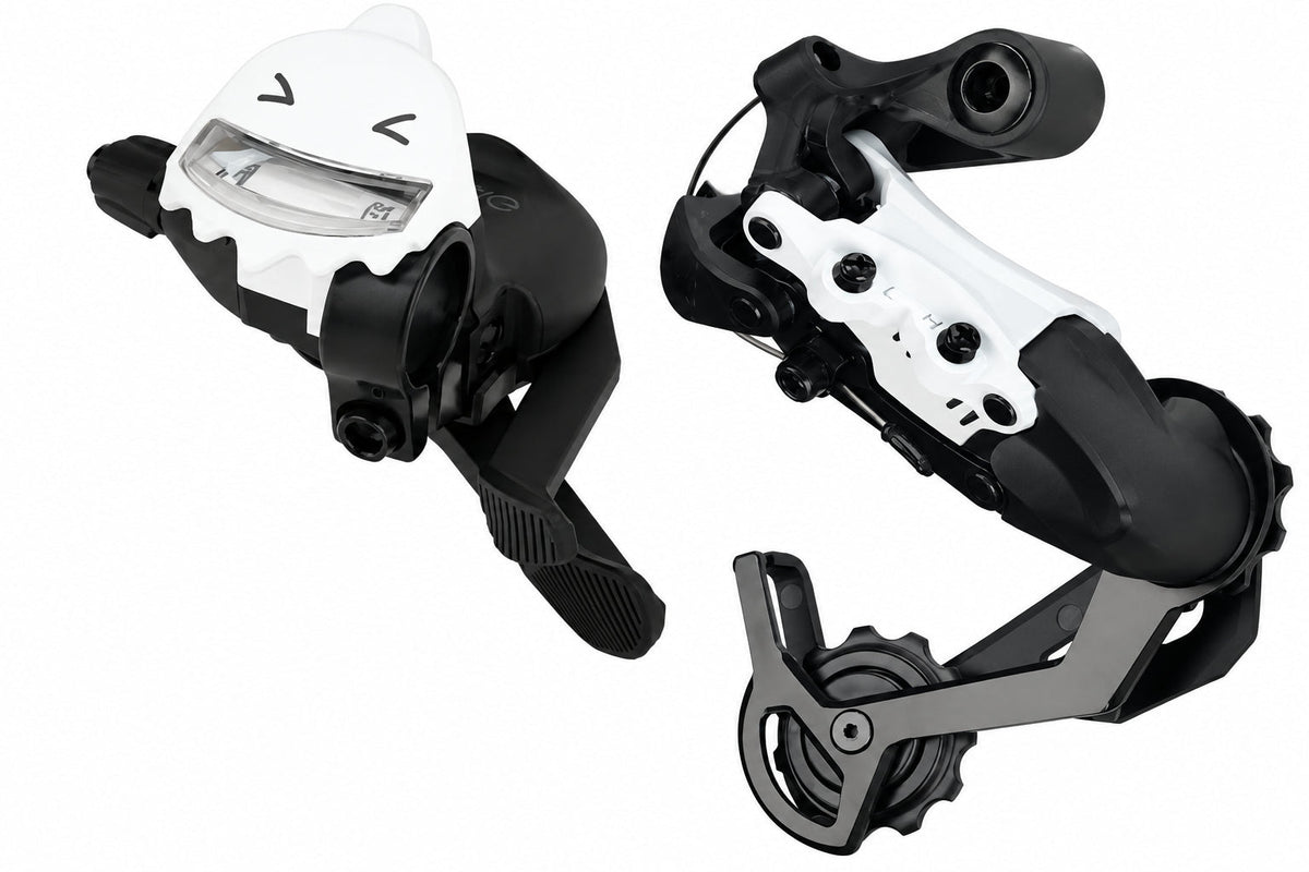 S-RIDE Bike Shifter and Rear Derailleur Set – Coordinated Bicycle Drivetrain Components for Smooth Gear Changes, Cycling Upgrades and Stylish Custom Builds