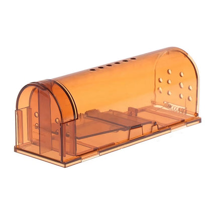 Reusable Humane Mouse Trap – Transparent Self-Locking Mousetrap for Indoor and Outdoor Rodent Control
