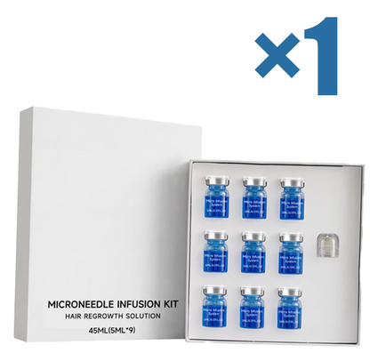 Microneedle Hair Care Kit – Scalp Nourishing Serum and Needle Head Set for Targeted Hair Maintenance, Root Care and At-Home Grooming