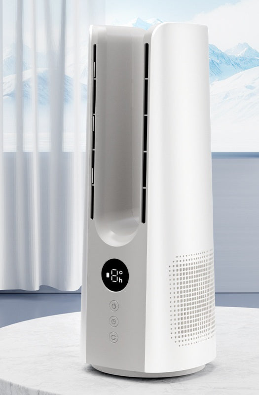 Mini Bladeless Desktop Fan - Air Cooler with Spray Humidifier and Circulating Cool Air for Office or Personal Use