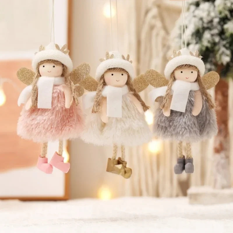 Christmas Angel Doll Tree Hanging Decor – Cute Ornaments for Xmas Trees, New Year Decorations, Holiday Parties, and Festive Home Styling