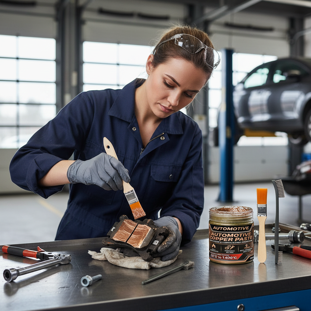 High-Temp Copper Grease 1400°C – Anti-Seize Lubricant for Car Brakes, Exhausts, Spark Plugs and Bolts with Convenient Applicator Brushes