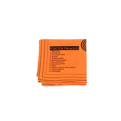 Survival Bandana – High Visibility Emergency Head Scarf with Camping Tips for Hiking, Backpacking and Outdoor Preparedness