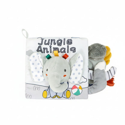 Crinkle Cloth Baby Book - Touch and Feel Sensory Learning Toy for Early Education, Stroller Play and Cognitive Growth