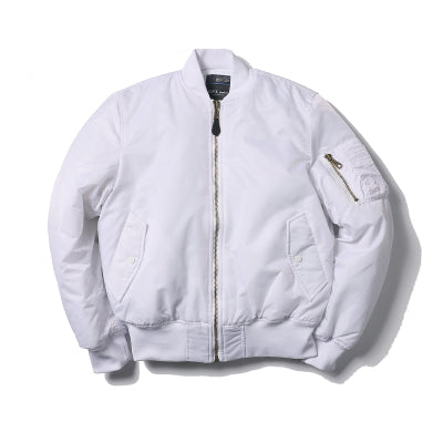 Padded Military MA1 Bomber Jacket – Nylon Quilted Flight Jacket for Men, Windproof Winter Outerwear for Daily Use
