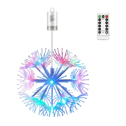 LED Dandelion Firework Lights – 19-LED 8-Mode Outdoor Starburst Lamps with Remote for Home, Weddings, Parties & Festive Holiday Décor