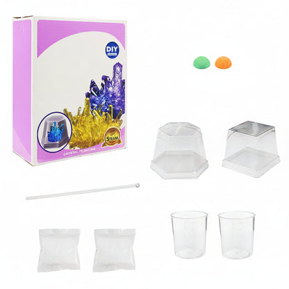 DIY Crystal Growing Experiment Kit - Educational Science Toy Set for Kids STEM Learning and Creative Holiday Gift Fun