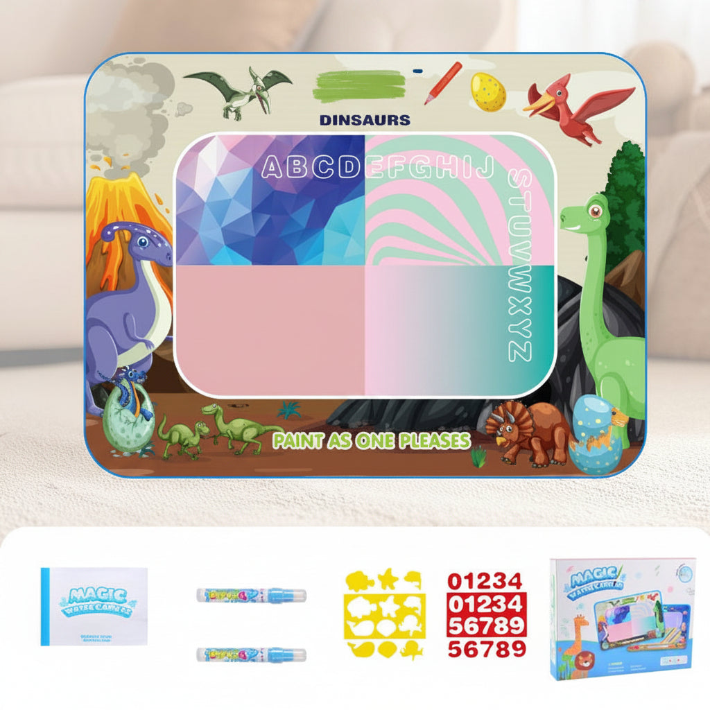 Water Doodle Drawing Mat - Reusable Educational Painting Toy for Toddlers, Creative Learning and Mess-Free Fun