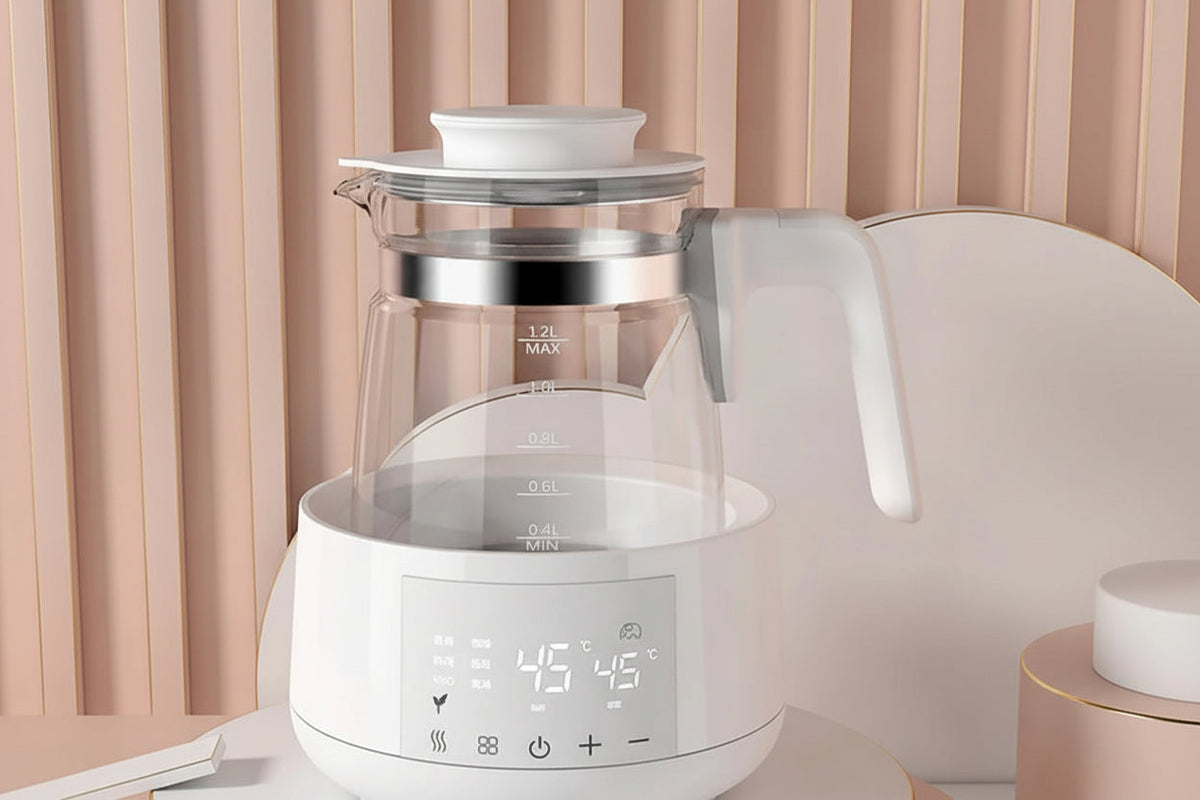Smart Electric Baby Kettle – 1.2L Thermostatic Milk Warmer with 24-Hour Keep-Warm Function for Infant Formula and Water Preparation