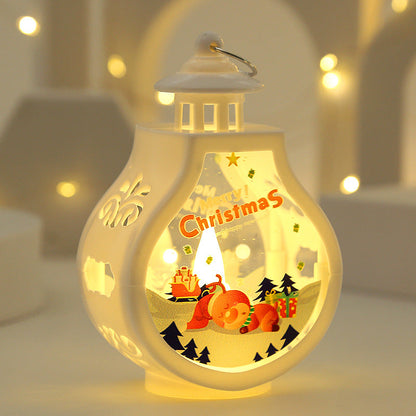 Portable Christmas Candle Wind Lamp – Snowman, Santa & Elk Table Lantern for Holiday Home Décor, Festive Lighting & Gift Giving