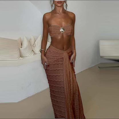 Sexy Hollow Out Lace Jacquard Bikini Set – Two-Piece Swimsuit for Beach, Vacation & Summer Pool Party Wear