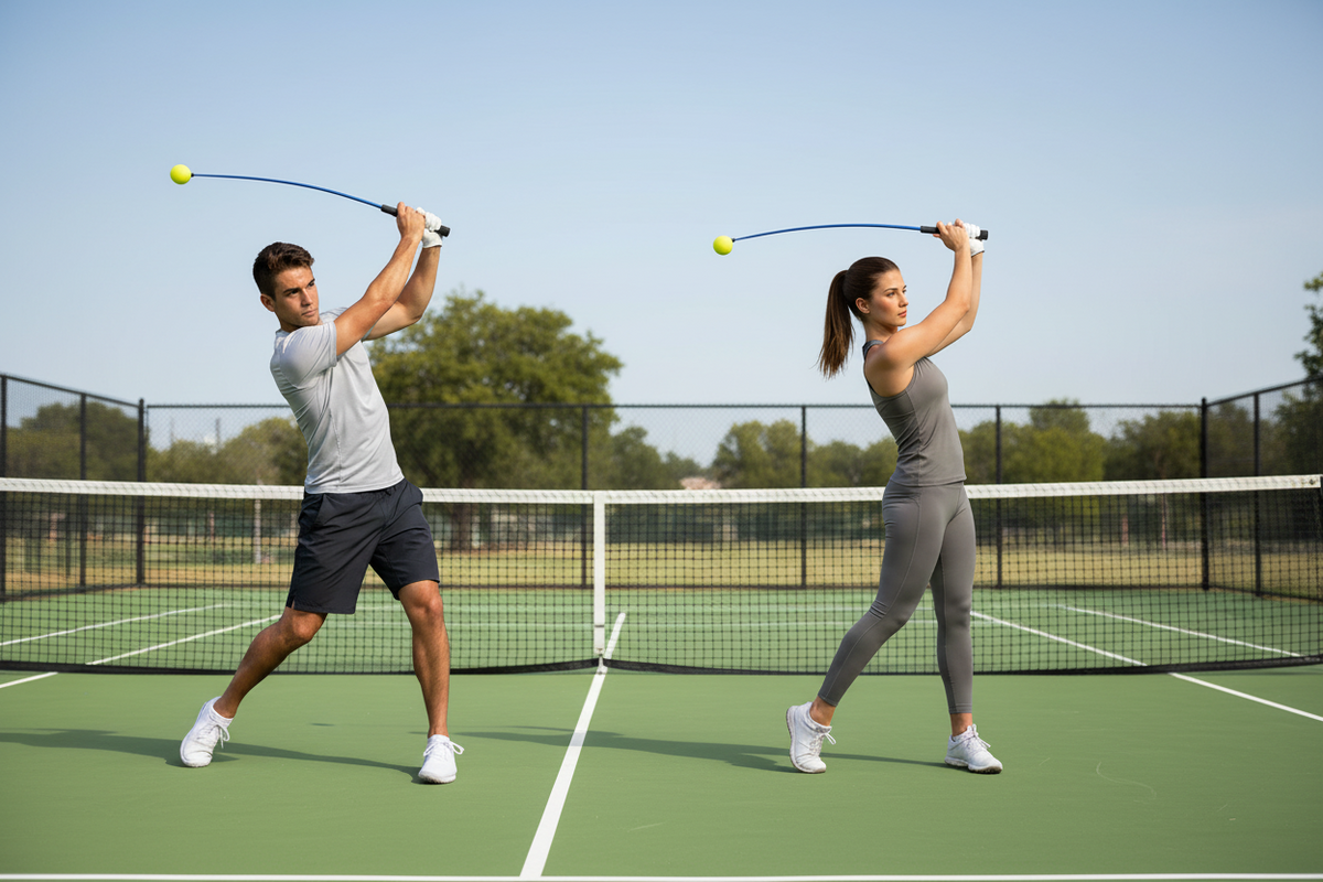 Portable Tennis Swing Trainer – Single Ball Practice Equipment for Beginners to Improve Serves, Accuracy and Stroke Technique