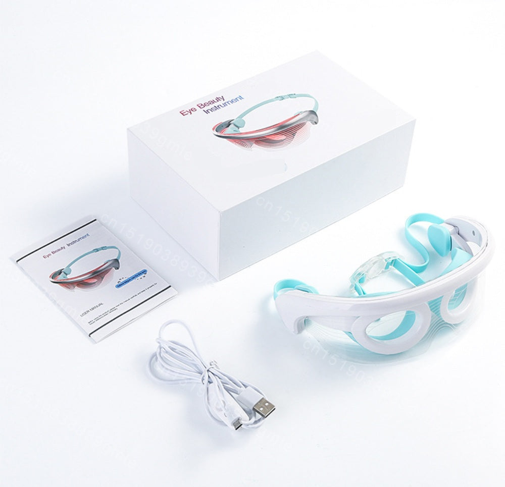 LED Photo Rejuvenation Eye & Face Mask Set – Multi-Functional Eye Wave Massager with Vibration Therapy for Skincare, Relaxation & Beauty Routines