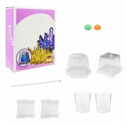 DIY Crystal Growing Experiment Kit - Educational Science Toy Set for Kids STEM Learning and Creative Holiday Gift Fun