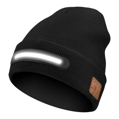 LED Beanie Hat with Light - USB Rechargeable Winter Headlamp Cap for Outdoor Work, Running and Camping