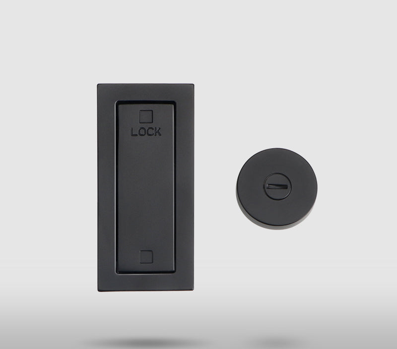 Invisible Push-Out Door Lock – Embedded Hardware Latch for Bathrooms, Barn Doors, Sliding Doors, Hidden Rooms and Minimalist Interior Security