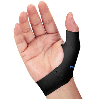 Elastic Thumb Support Sleeve – Compression Thumb Brace for Mild Tenosynovitis Pain, Skin Protection and Comfortable Ambidextrous Everyday Support