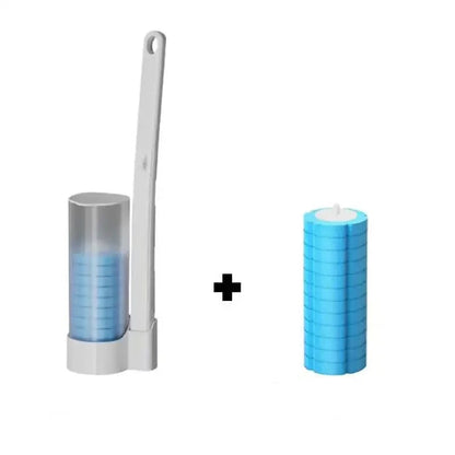 Wall Mount Toilet Brush System – Disposable Antibacterial Bathroom Cleaner with Refill Heads for Hygienic, Touch-Free Toilet Cleaning