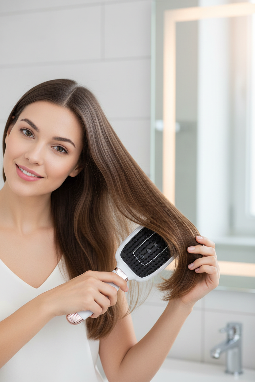 Electric Scalp Massaging Brush – Laser Hair-Care Comb and Massage Tool for Scalp Stimulation, Relaxation and Convenient At-Home Grooming Routines
