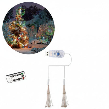 USB Hanging Firework Light – 270-LED DIY Starburst Fairy Lamp for Christmas, Garden Décor, Festival Garlands & Holiday Ambience