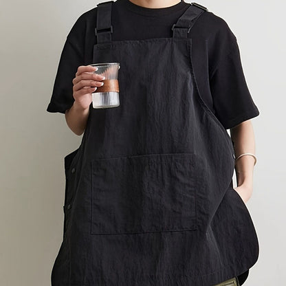 Japanese Waterproof Barber & Café Apron – Durable Unisex Outdoor Workwear for Baristas, Catering, Kitchen Cooking & Professional Grooming