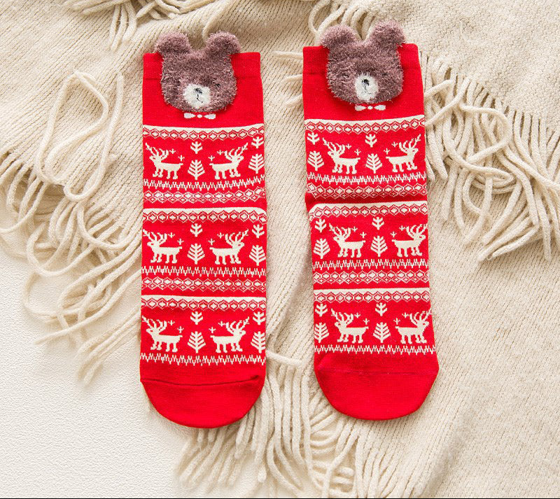 Cartoon Christmas Socks Ornaments – Cute Holiday Hanging Decorations for Home, Xmas Gifts, Noel Parties & New Year 2025 Festive Atmosphere Enhancement