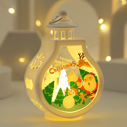 Portable Christmas Candle Wind Lamp – Snowman, Santa & Elk Table Lantern for Holiday Home Décor, Festive Lighting & Gift Giving