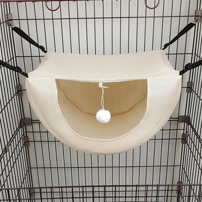 Cat Hammock Bed – Breathable Washable Hanging Pet Nest for Cages, Kittens, Guinea Pigs and Small Animals Seeking Cozy Sleep
