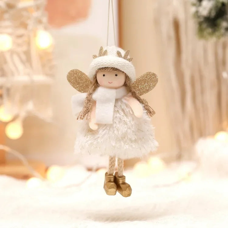 Christmas Angel Doll Tree Hanging Decor – Cute Ornaments for Xmas Trees, New Year Decorations, Holiday Parties, and Festive Home Styling