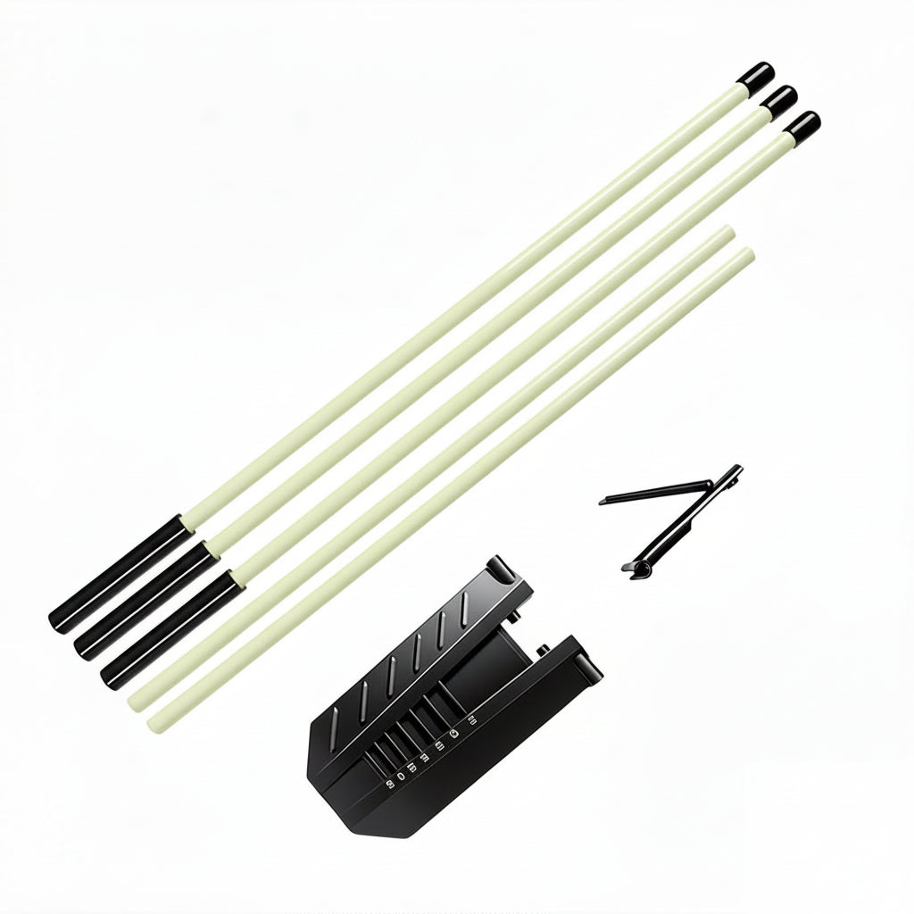 Golf Swing Plane Corrector – Alignment Rod Holder and Practice Plate for Adjusting Swing Angle, Posture and Consistent Training Mechanics